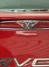 American Car Craft 5th Brake Light Trim Crossed Flag Style GML Chevrolet Corvette 1997-2004                                     - ACC-032047 - Image 3